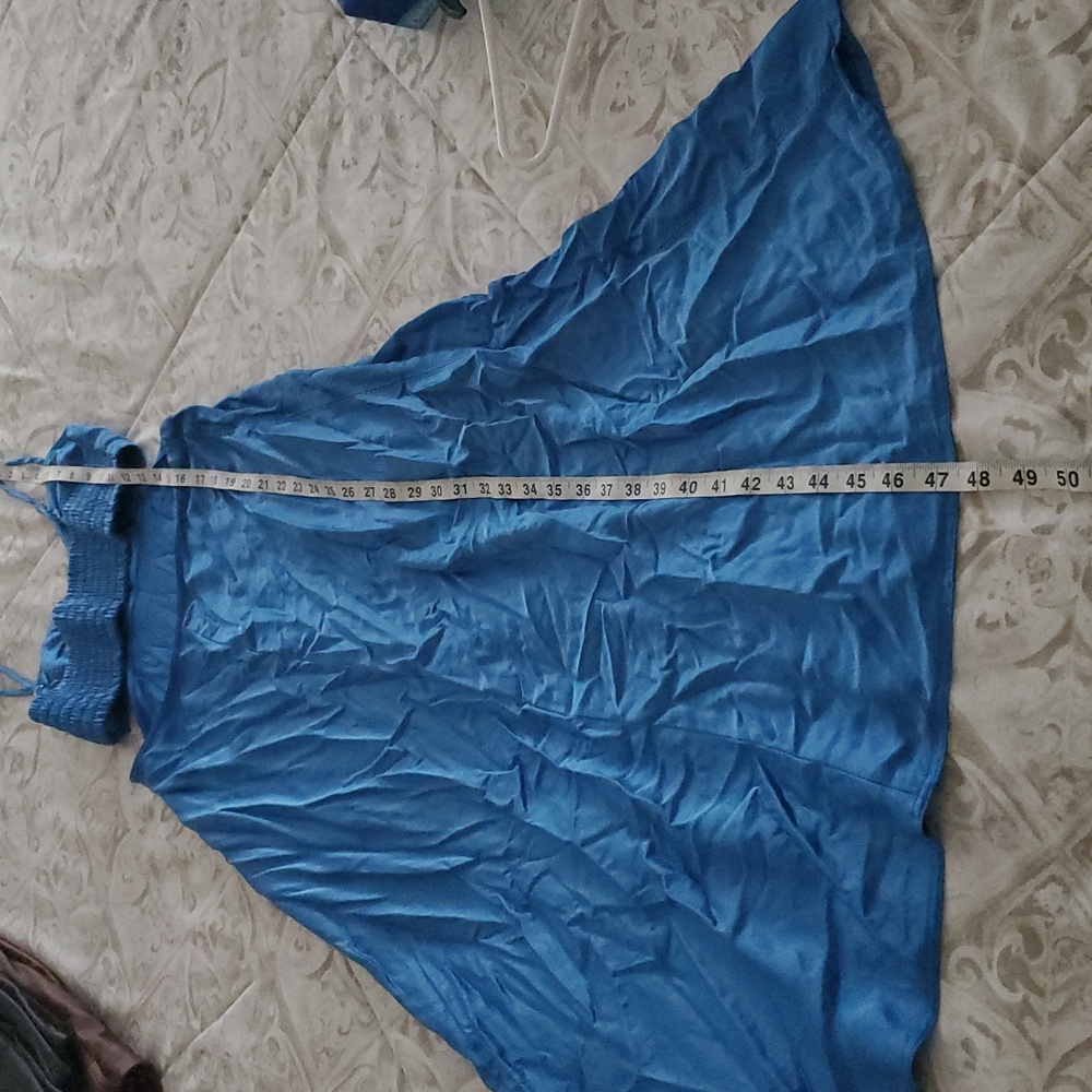 ALC RTR Blue Spaghetti Strap Midi Cutout Satin Dress Size 4 - Picture 14 of 16